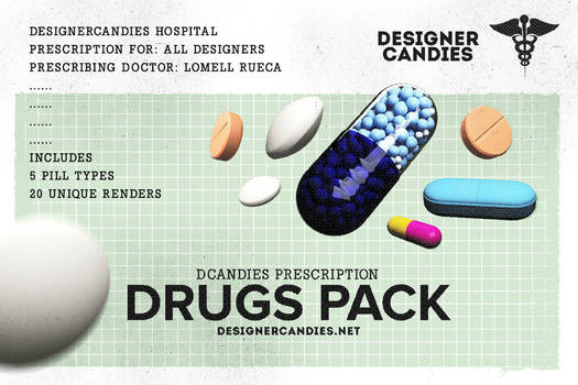 Drug Renders Pack Capsules Tablets and Pills