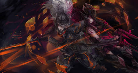 LoL: PROJECT Yasuo and Headhunter Caitlyn by Fiveonthe