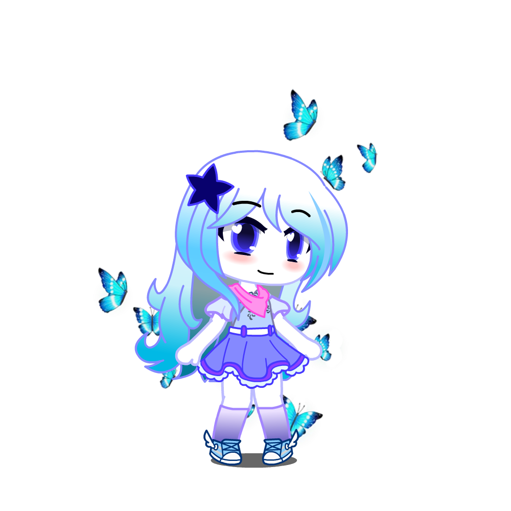 gacha #gachalife #blue #girl #pose #corpo #cute - Gacha Life Blue Girl, HD  Png Download , Transparent Png Image