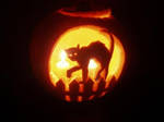 pumpkin cat carving by VampireBait
