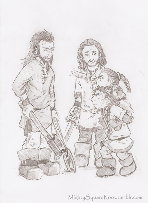 Dis and Frerin are brave warriors too sketch by Isis-90