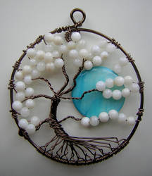 Twisted White Tree of Life with Moon *SOLD*