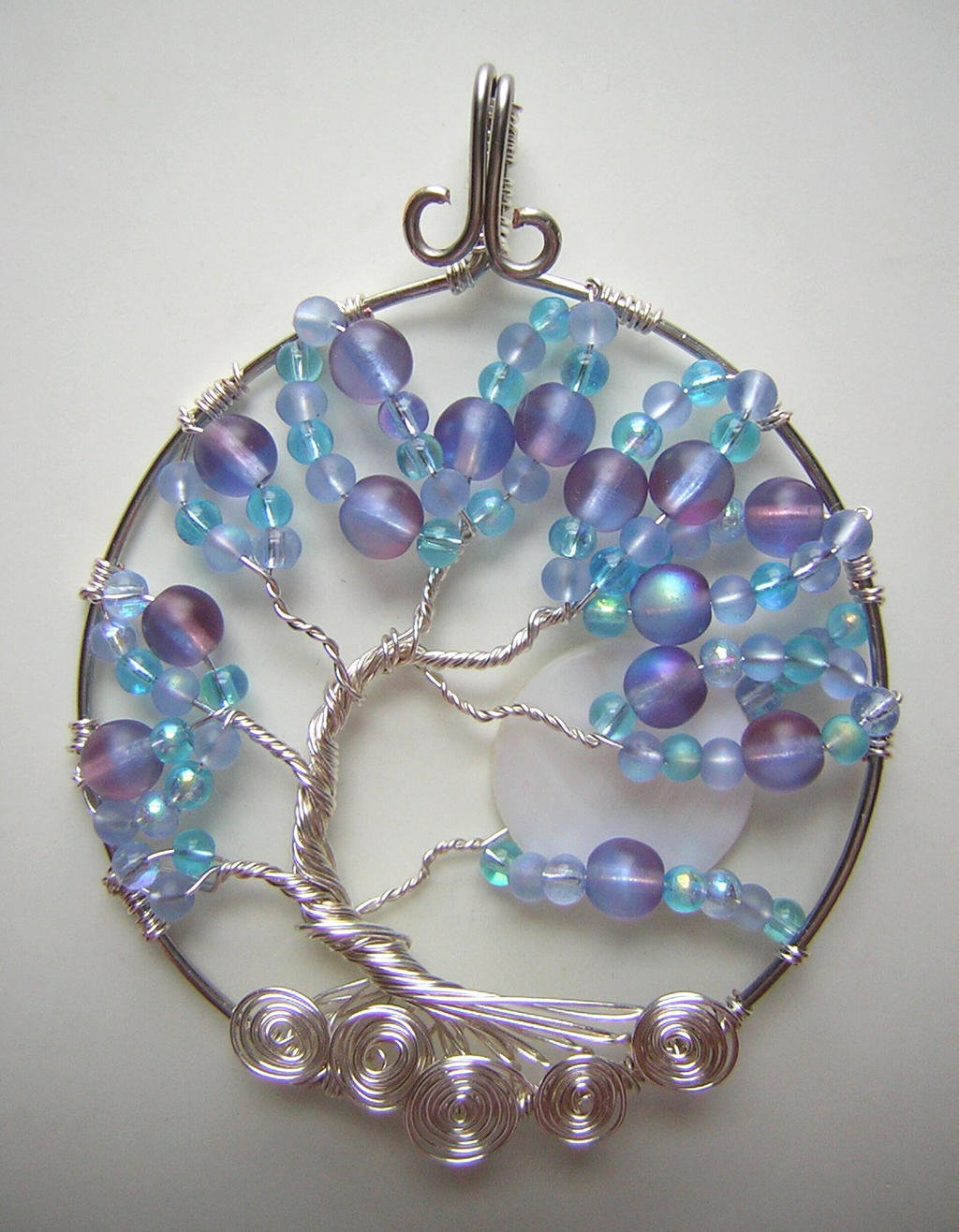 Blue and Purple Tree of Life with Moon 2 *SOLD* by RachaelsWireGarden ...