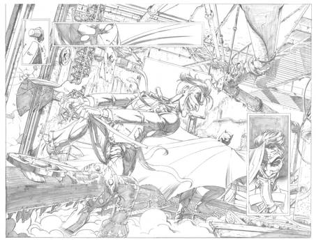 DETECTIVE COMICS, Sample - page 4 and 5 pencils