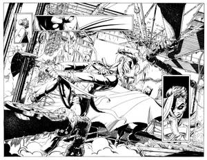 DETECTIVE COMICS, Sample - page 4 and 5 inks