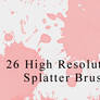 26 High Res. Splatter Brushes.