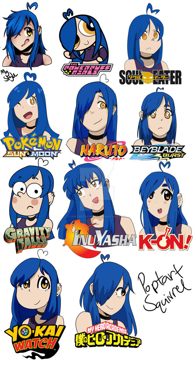 10 Art Styles Challenge by PoptartSquirrel on DeviantArt