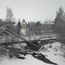 lestijoki river in winter