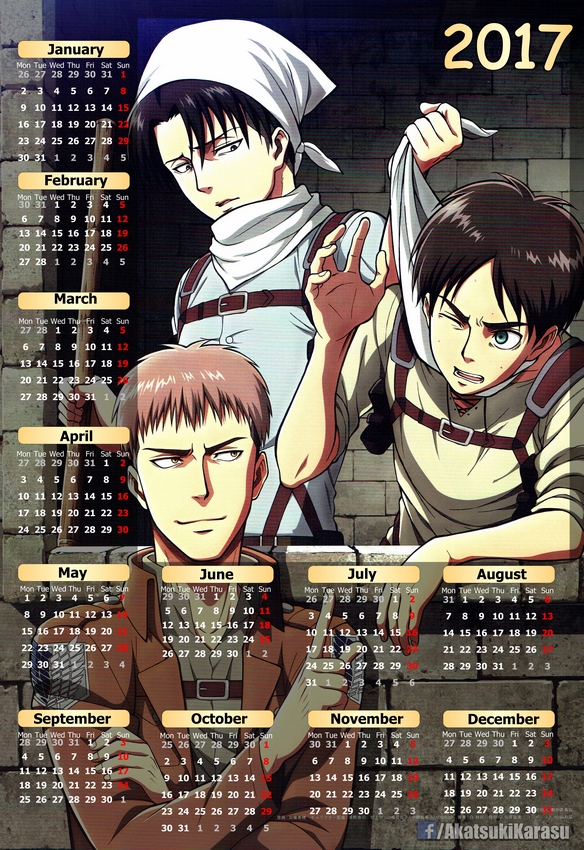 2017 Anime Calendar Attack On Titan 10 Eng Spa By AkatsukiKarasu On 2017-anime-calendar-attack-on-titan-10-eng-spa-by-akatsukikarasu-on