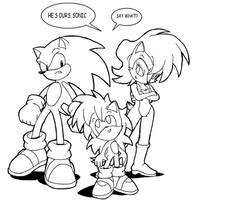 Sonic's family uncolored