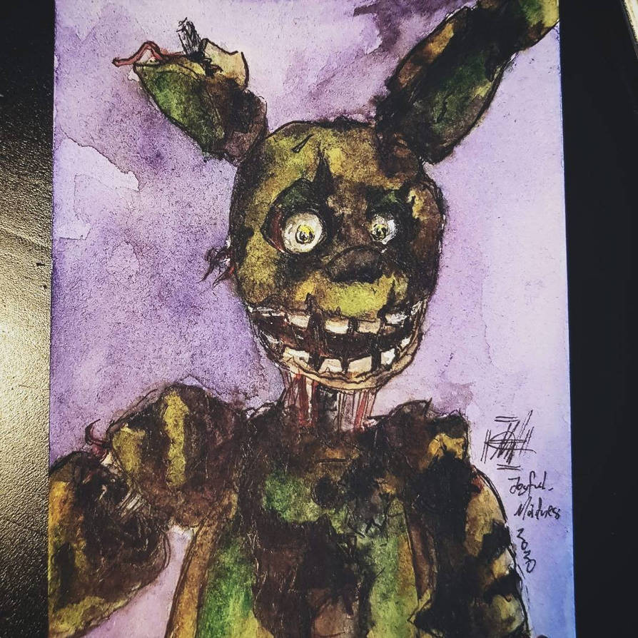 Springtap Art Springtrap Watercolor Painting by JoyfulMadness on DeviantArt