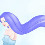 Pretty purple flowing hair