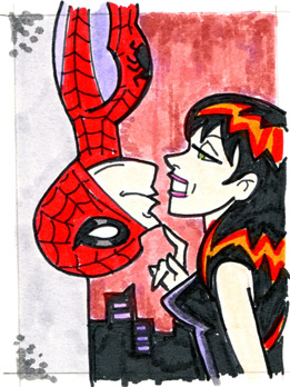 Spider-Man and Mary Jane Sketch Card