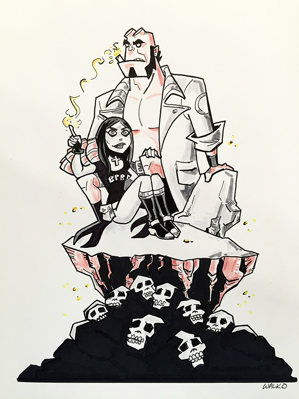 Hellboy and Liz - Boston Comic Con 2015