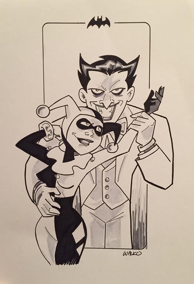 Joker and Harley Quinn for inktober