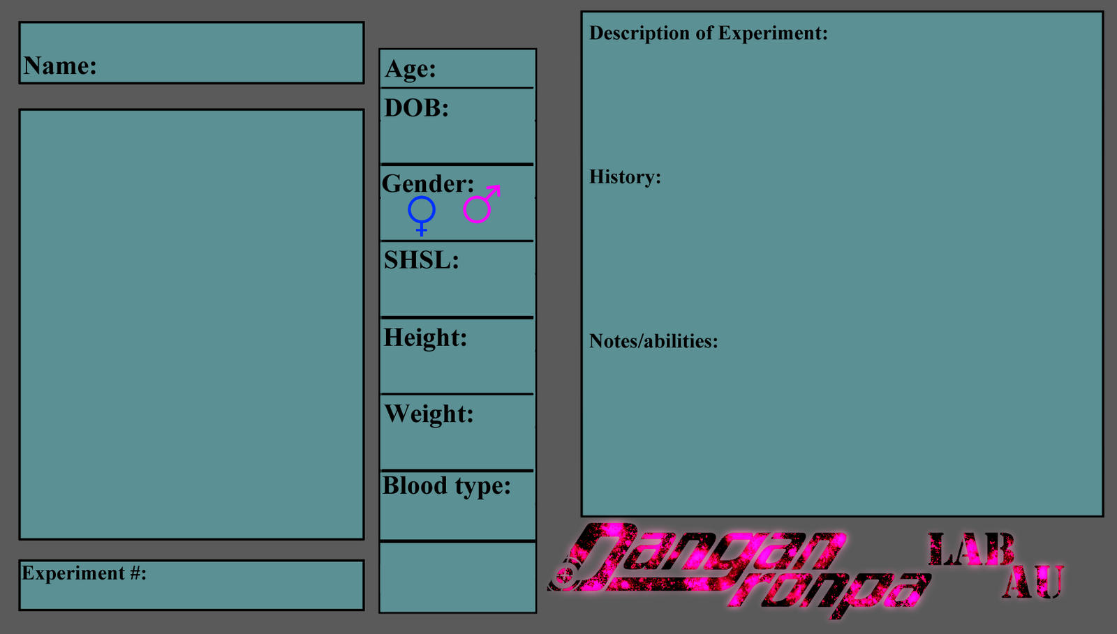 Danganronpa Lab Au Profile Base