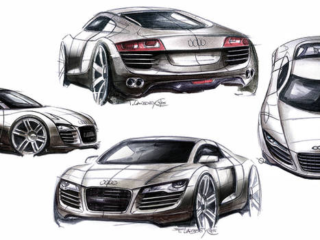 Audi R8 Sketches Wallpaper