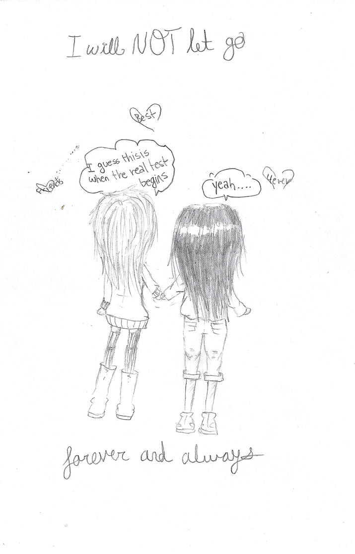 Best friends pencil drawing by ordinary chan