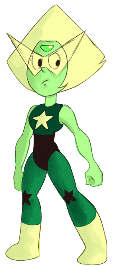 found the Peridot I made for fusion silhouettes!  Not sold on the new outfit, but it's very Peri. : p