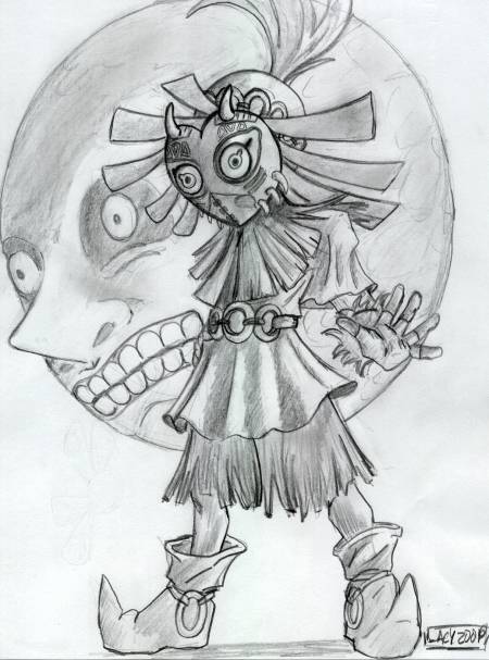 Skull kid Zelda