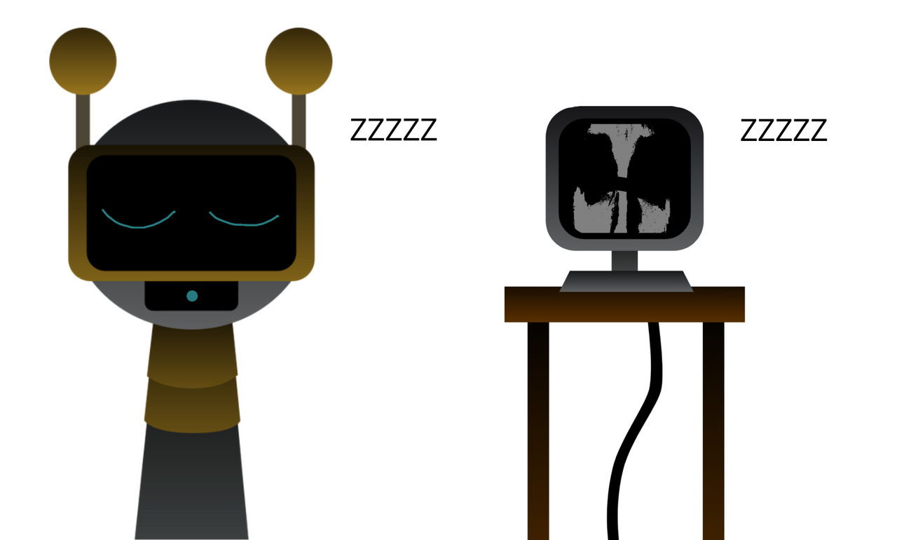 Horror Fun bot and Horror Mr. Fun Computer snoring by clsik on DeviantArt