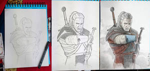 The Witcher - Geralt de Riv - Watercolors