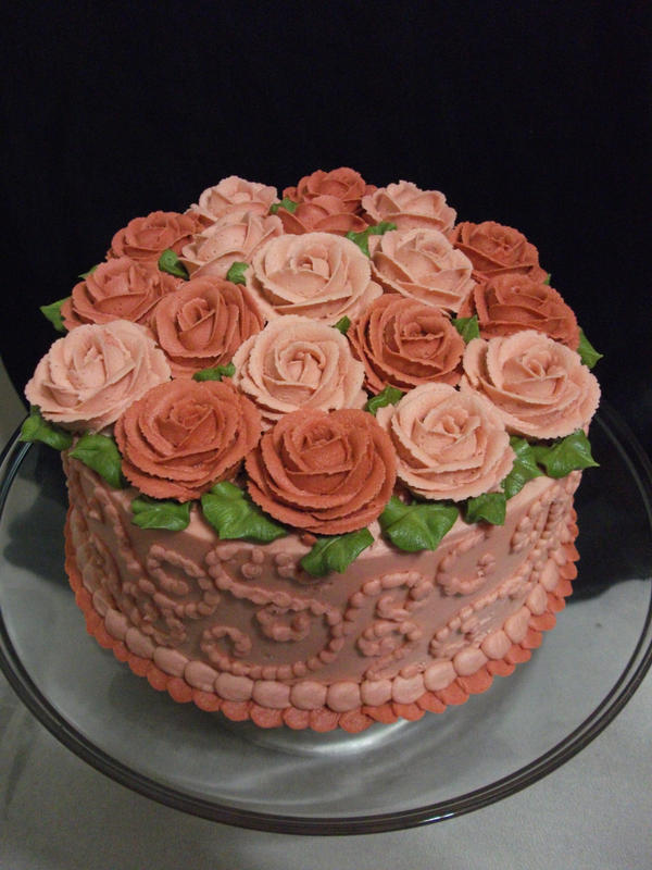 Pink Rose Cake