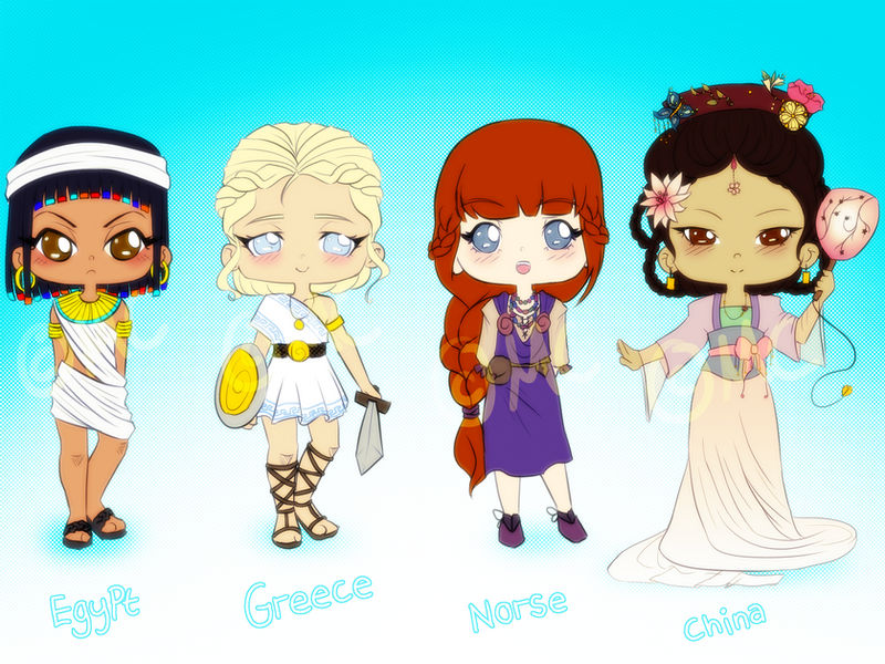 Adoptables: Ancient Civilisations - 1 by MAYGUSTA on DeviantArt