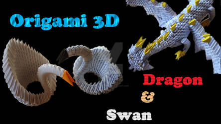 Origami 3D Swan and Dragon - VIDEO by IDEAndo-art