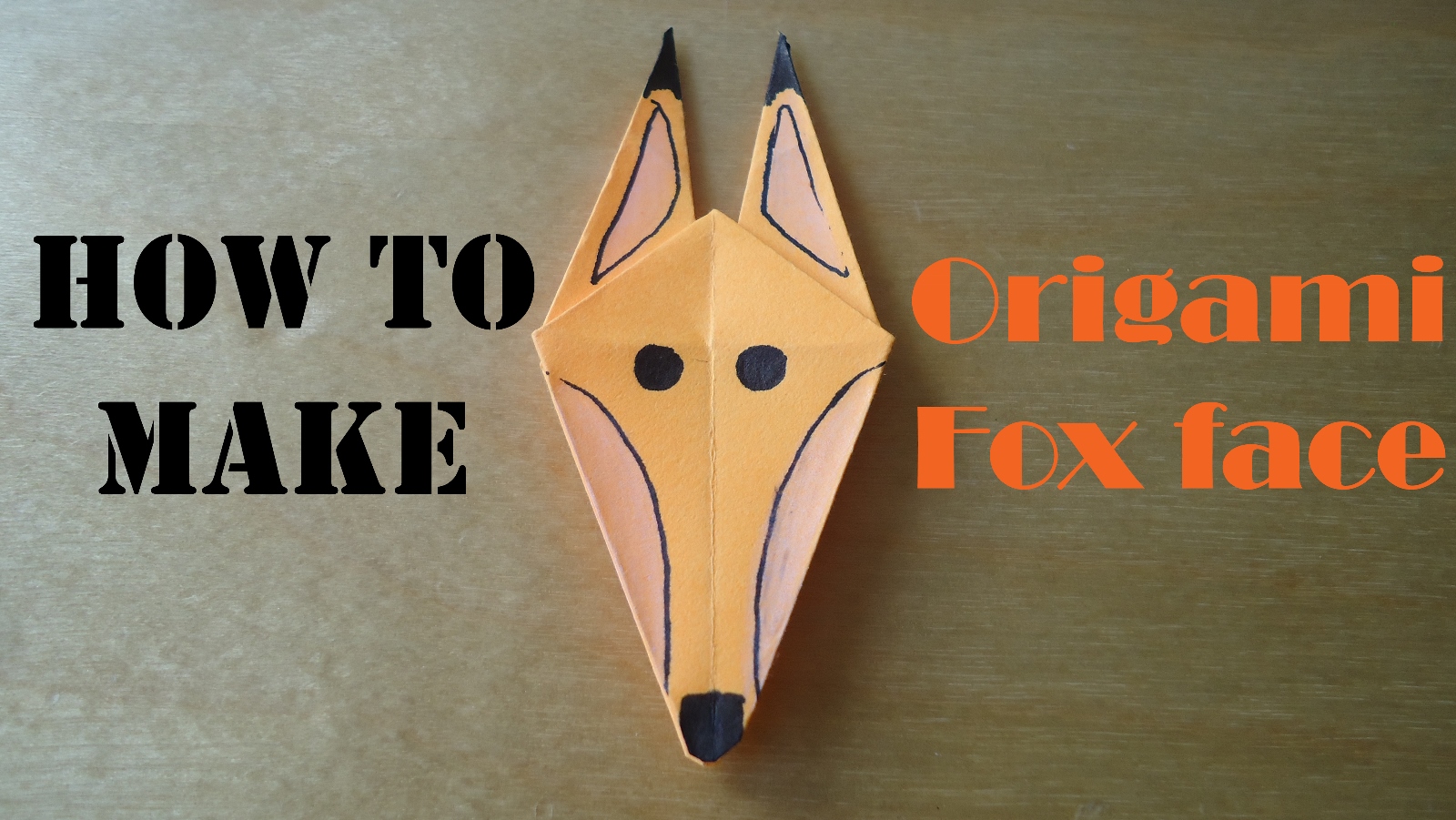 How to Make an Origami Fox Face