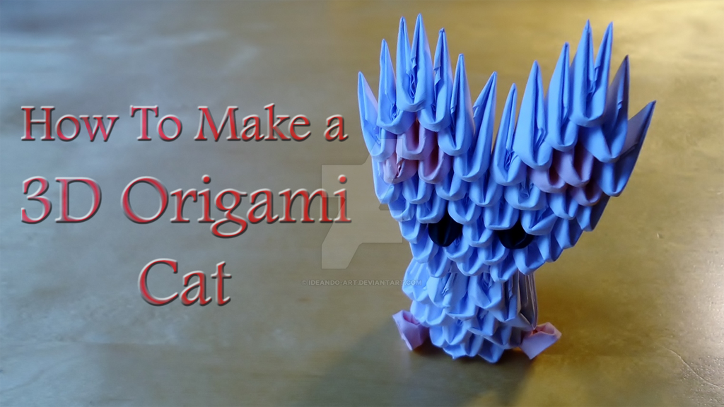 Modular Origami Cat How To Make a 3D Origami Cat - Tutorial by IDEAndo-art on DeviantArt