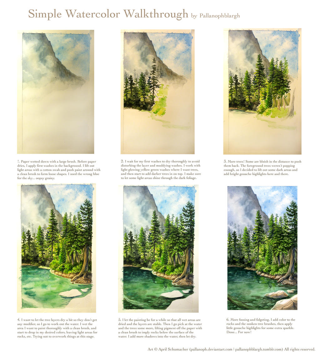 A Simple Watercolor Walkthrough Landscape By Pallanoph On Deviantart