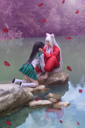 cosplay inuyasha and kagome from inuyasha