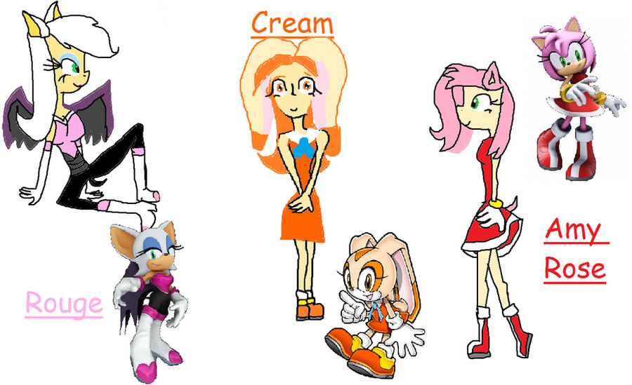 Cream Vs Rouge Amy Rose,Cream and Rouge-Sonic X by kyoyaLove on DeviantArt