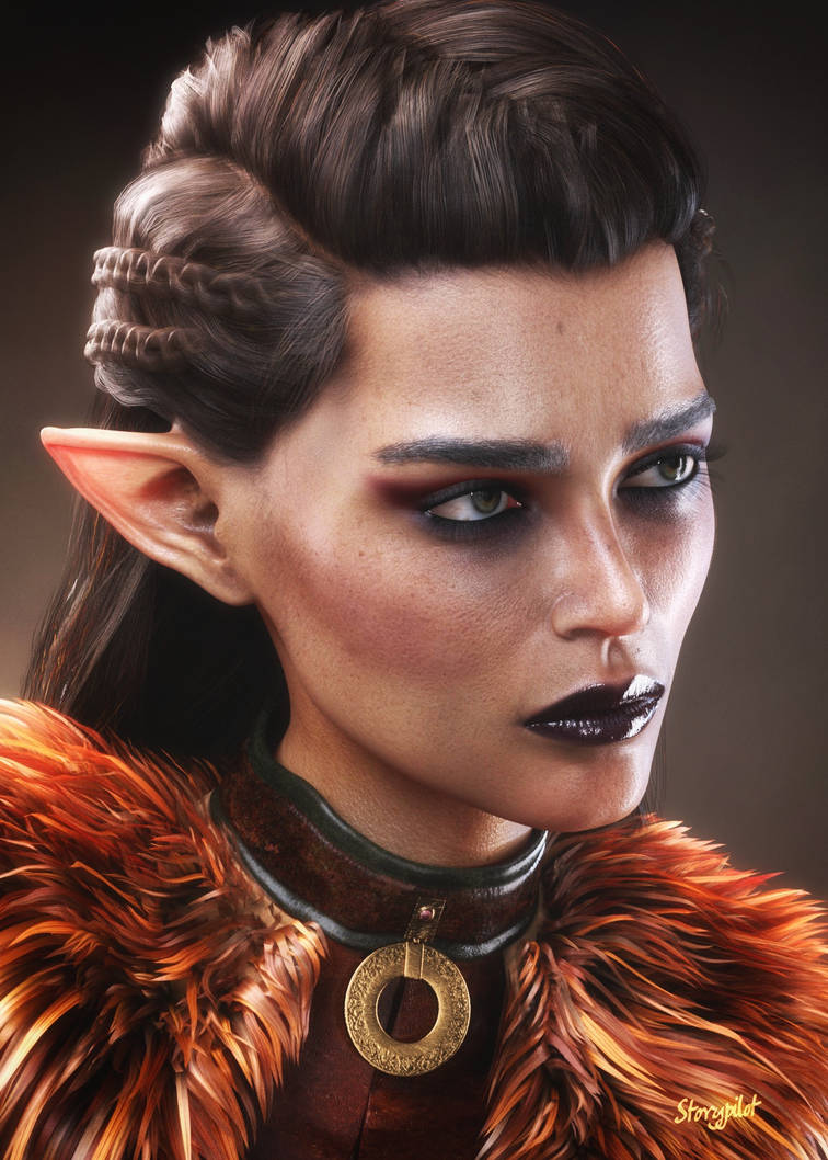 Portrait of an elf woman by storypilot on DeviantArt
