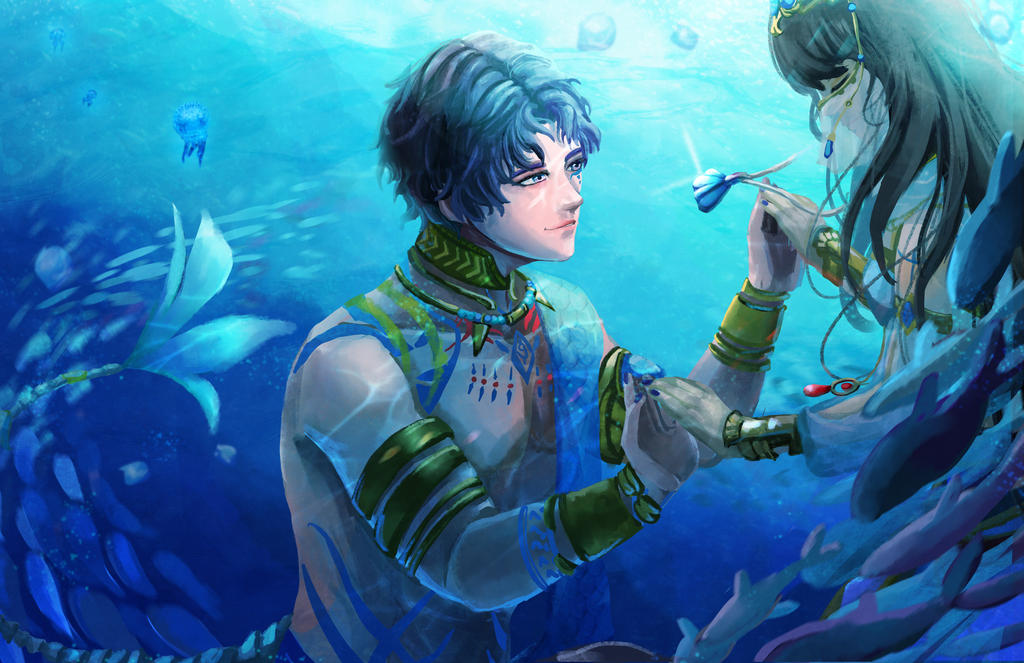 Rafayel God of Sea by artsyphuong on DeviantArt