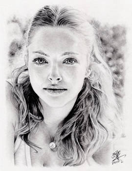 Pencil portrait of Amanda Seyfried