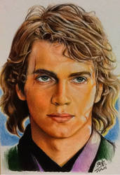 Color pencil drawing of Anakin Skywalker