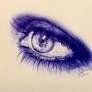 Ballpoint pen drawing of an eye