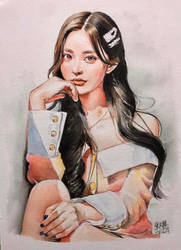 Watercolor painting of Korean model @knhs2