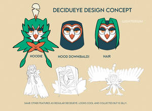 Decidueye Face Design concept