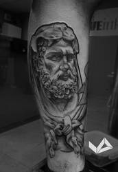 Hercules Statue Tattoo @jdespinart