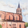Urban sketching at Lisle-sur-Tarn, France