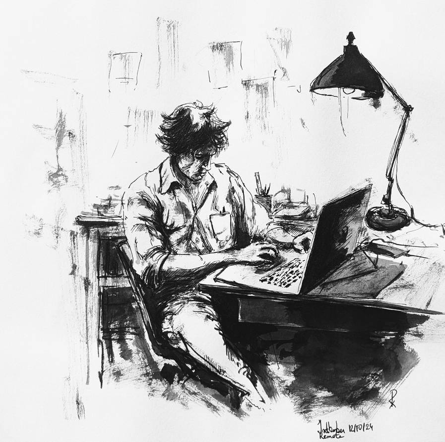 Remote Inktober Inktober 2024 - remote by archiwyzard on DeviantArt