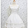 White Chiffon Classic Victorian Dress