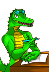 'Hmmmm what to draw today?' by monicracar