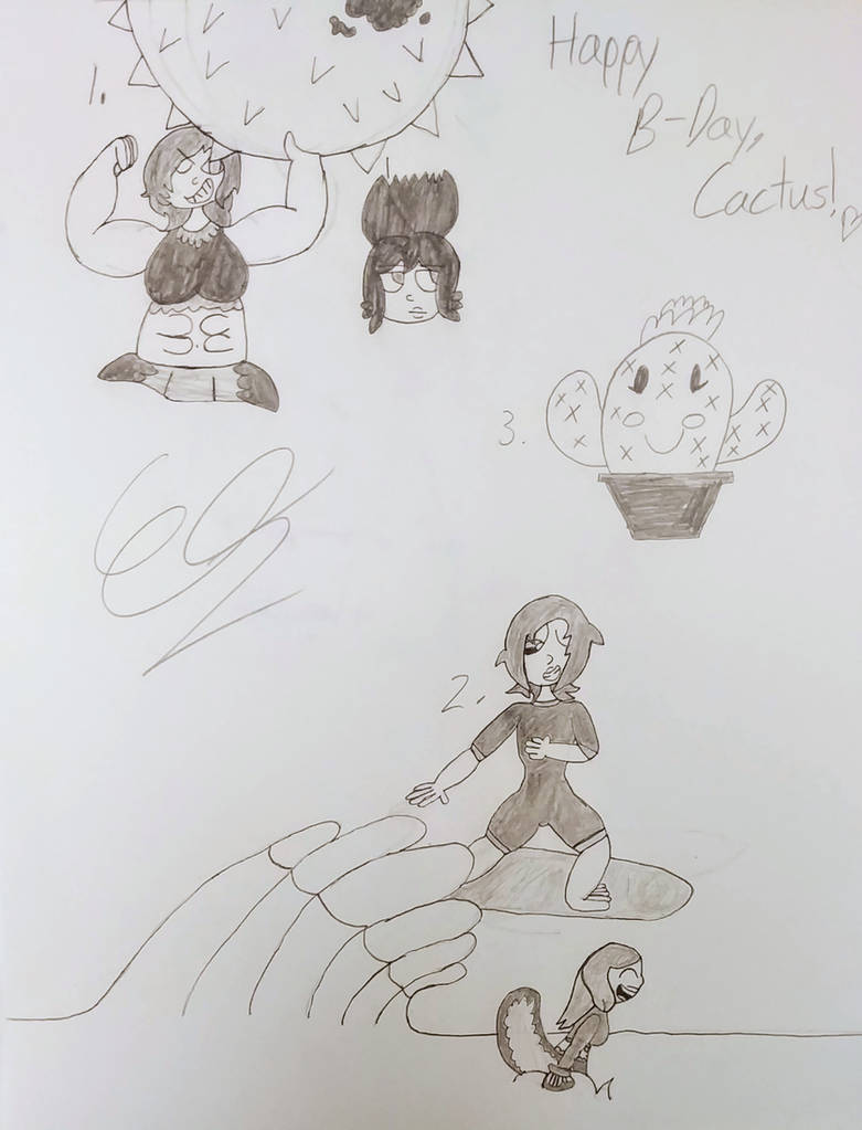 Some Sketches #8: Cactus Senpai by BankruptWizard on DeviantArt