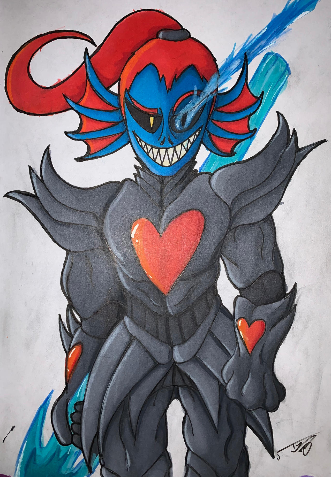 Undyne Masked Undyne the undying by warlockff on DeviantArt