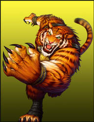 BurstOnline - War Mage - Tiger Striking Paw by madmagnus