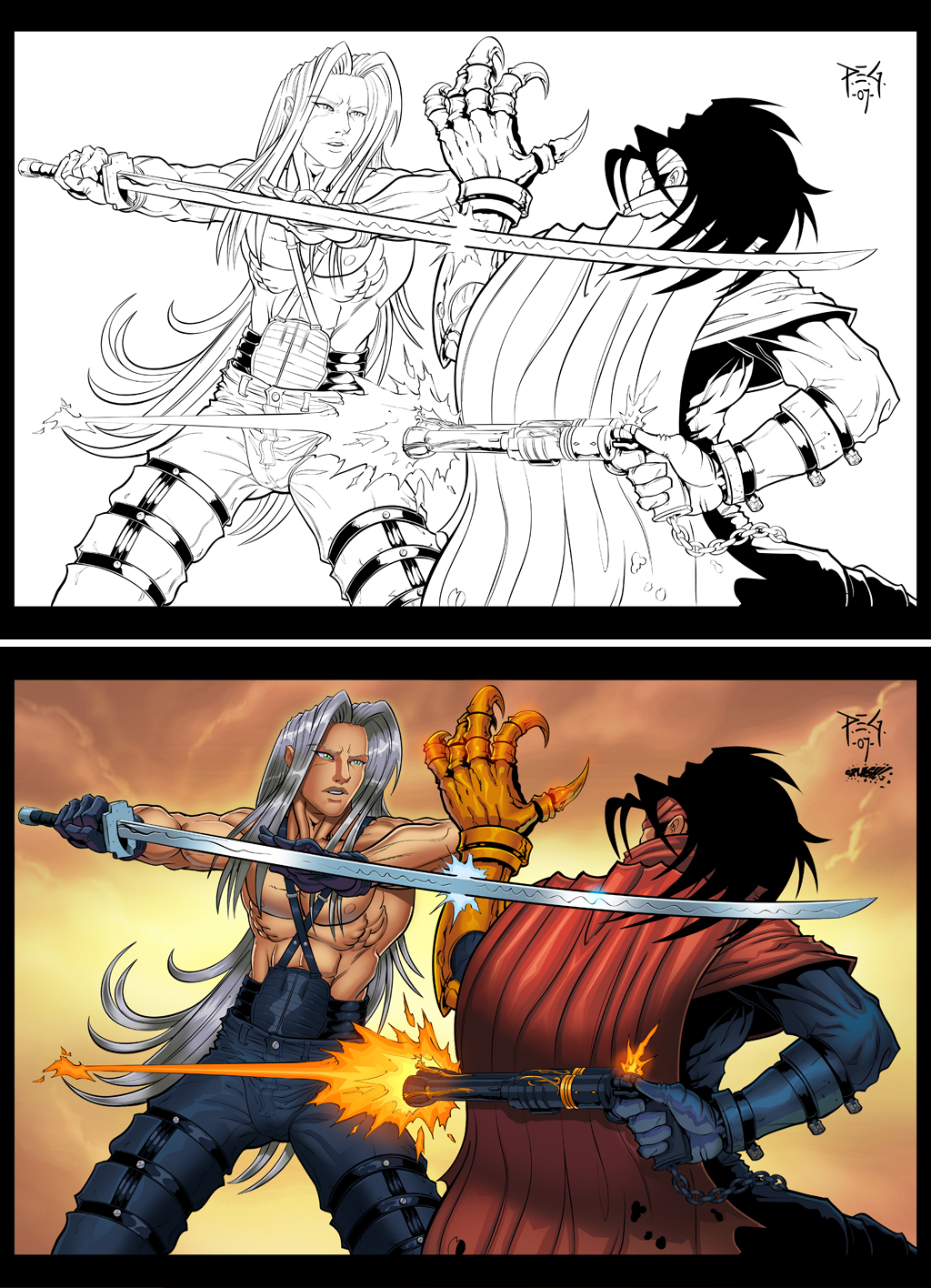 Sephiroth vs Vincent colors